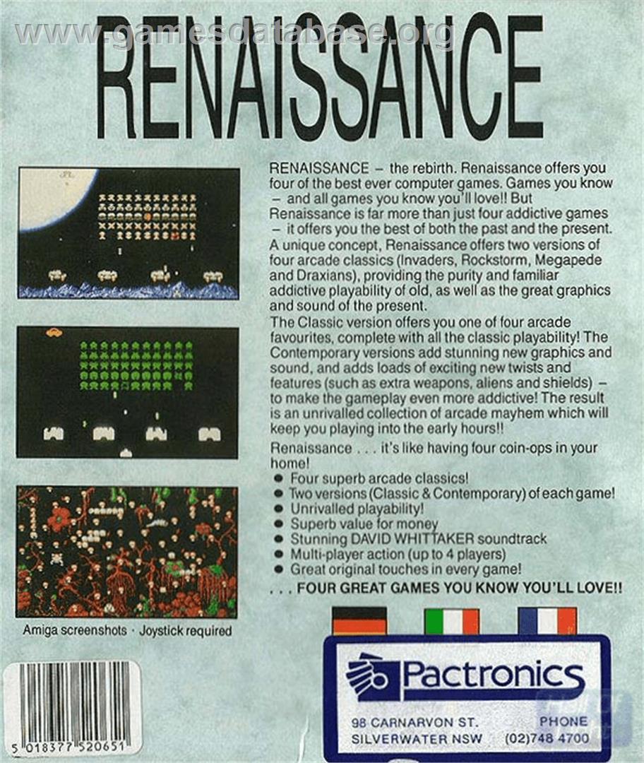 Renaissance - Commodore Amiga - Artwork - Box Back